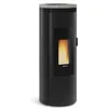 Image de nordica extraflame - poêle à granulés de bois 8kw noir/pierre - amikapierre