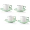 Image de Guzzini - EVERYDAY Set de 4 tasses à café avec sous-tasses - Vert mauve - 081701243