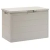 Image de TOOMAX - Coffre de Jardin 160L 77 x 44 x 53 cm Gris taupe Effet bois Resine Anti UV Haute résistance gel et intempéries