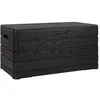 Image de Toomax Dolomiti Coffre à outils, 500 l, 130 x 65 x 64 cm, aspect bois, noir, en plastique résistant, résistant aux UV, avec trou pour cadenas, pour l'extérieur