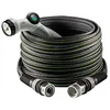 Image de FITT FORCE 5/8" 40 m Tuyau d'eau de jardin pour irrigation, compact, léger, résistant pour usage intensif avec pistolet multi-jet, gris citron vert