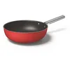 Image de Smeg CKFW3001RDM Wok 30cm Rouge, Antiadhésif, Aluminium, Base Brevetée