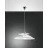 Image de Fabas Luce Aragon Suspension E27 60 W Chromé/verre blanc