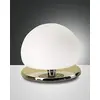 Image de FABAS LUCE 3570-30-138 Table Morgana Structure en métal et verre soufflé Chrome Réglage de la lumière au toucher