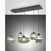 Image de FABAS LUCE 3627-48-126 Luminaire Suspendu SUSPENSION GILLIS 5 ampoules verre soufflé fumé E27