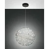 Image de Fabas Lumière Sumter Plafonnier LED sphérique à suspension en verre noir