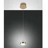 Image de Fabas Luce Suspension LED Dunk Luminaires Intérieur Éclairage de Plafond - 1 x 8 W - 3000 K - IP20 - Laiton satiné