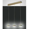 Image de Fabas Luce Suspension LED Dunk Éclairage de Plafond - 3 x 8 W - 3000 K - IP20 - Laiton satiné
