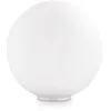 Image de Ideal Lux 009131 MAPA TL1 D30, Monture en Métal Finie en Nickel Mat. Diffuseur Sphérique en Verre Blanc Souffléet Acidifié, E27, 60 W
