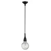 Image de Ideal Lux 009407 MINIMAL SP1 NERO, Monture en Métal Finie en Chrome Ou en Émail Coloré. Ampoule Halogène À Basse Consommation Inclue Éléctrique Recouvert en Tissu. 2 M. de Câble, E27, 70 W