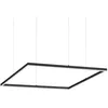 Image de IDEAL LUX - ORACLE SLIM D70 QUARE BK 3000K, Luminaire Suspendu, Abat Jour Plafond