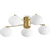 Image de Ideal Lux HERMES Plafonnier Globe 5 lumières 60 cm Laiton