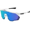 Image de SCICON Sports Aeroshade Kunken Lunettes de soleil de sport Blanc brillant SCNPP Multimirror Bleu