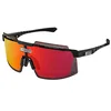 Image de SCICON Sport Aerowatt Foza Lunettes de soleil de sport (noir brillant/rouge multimiroir)