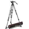 Image de Manfrotto MVK612TWINMC Rotule Vidéo Fluide Nitrotech 612 avec Trépied Carbone à Double Tube avec Entretoise Mi-Hauteur pour Appareils Reflex ou Hybrides et Caméras vidéo - Charge Admissible 14 kg