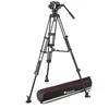Image de Manfrotto 504X Tête Vidéo Fluide Double Trépied, Kit Trépied Aluminium et Tête Vidéo, Double Pied Ecarteur de Niveau Moyen, pour Reflex Numérique, Caméscopes, Vidéaste, Sac de Transport, Charge 12 kg