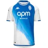 Image de Kappa - Maillot Kombat Third AS Monaco 23/24 pour Garçon, Gris Clair, Bleu, 6 ans