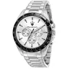 Image de Traguardo Montre chronographe analogique pour homme 45 mm, Argenté., Chronographe