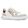 Image de U-Power Urban Lifestyle Venom, chaussures de sport et décontractées blanches, rouges et beiges, en cuir souple, baskets basses avec semelle antidérapante avec insert Infinergy, idéales pour un usage