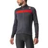 Image de Maillot Castelli Puro 3 FZ Manches Longues Noir Rouge, Taille XL