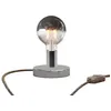Image de creative cables Lampe de Table Posaluce Half Cup en métal - Chromé, Interrupteur