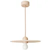 Image de creative cables Lampe Suspension en Bois avec câble Textile et Abat-Jour UFO - avec Ampoule, Neutre