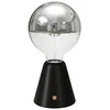 Image de creative cables - Lampe portable rechargeable Cabless01 avec ampoule globe demi-sphère argent - Avec ampoule, Noir