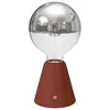 Image de creative cables - Lampe portable rechargeable Cabless01 avec ampoule globe demi-sphère argent - Avec ampoule, Terre cuite