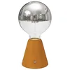 Image de creative cables - Lampe portative LED rechargeable Cabless01 avec ampoule globo demi-sphère argent - Avec ampoule, Safran