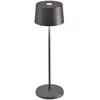 Image de Zafferano, Lampe Olivia Pro, Lampe de Table Portable et Rechargeable avec Contrôle Tactile, Adaptée pour le Salon et l'Extérieur, Dimmer 2700-3000 K, Hauteur 35 cm, Couleur Gris Foncé