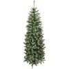 Image de Rebecca Mobili Faux Arbre Etroit, Arbre de Noël Artificiel, Support Plastique Vert, 497 Branches, Décorations Maisons Bar Restaurant - Taille: 150 x 69 x 69 cm (H x L x P) - Art. RE6754