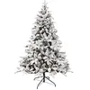 Image de Rebecca Mobili Petit Sapin Enneigé, Sapins de Noël 150, PVC PE, Socle en Métal, 809 Branches, Effet Réaliste - Dimensions : 150 x 102 x 102 cm (H x L x P) - Art. RE6757