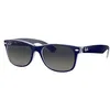 Image de Ray-Ban New Wayfarer 605371 Lunettes de soleil unisexe pour adulte Multicolore 55 mm, Multicolore - Bleu et transparent 605371, 55 mm
