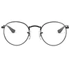 Image de Ray-Ban Lunettes de soleil rondes en métal pour homme, Noir mat, 50