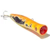 Image de Seaspin Toto 131 - Leurre Artificiel pour Pêche à Spinning, Popper Flottant 131 mm 36 g - Trou Hydrodynamique Passant, Armure Passante - Pour Serra Lecce Ricciole Barracuda (ORANGE PEACOCK)