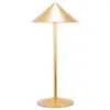 Image de Zafferano Luminária Portátil Pina L Desk (Dourado) LED 2200K-3000K | Cabeça Giratória Magnética, Sensor Touch e IP65 | Recarregável com Até 13h de Autonomia p/Uso Interno e Externo
