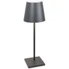 Image de Zafferano, Lampe Poldina L Desk, Lampe de Table Portable et Rechargeable avec Contrôle Tactile, Convient pour le Salon et l'Extérieur, Dimmer 2200-3000 K, Hauteur 49,7 cm, Couleur Gris Foncé