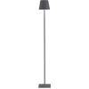 Image de Zafferano, Lampe Poldina L, Lampadaire Rechargeable et Sans Fil avec Contrôle Tactile, Convient pour le Salon et l'Extérieur, Dimmer 2200-3000 K, Hauteur Réglable 52-122 cm, Couleur Gris Foncé