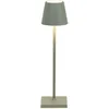 Image de Zafferano, Lampe Poldina Micro, Lampe de Table Rechargeable et Sans Fil avec Contrôle Tactile, Convient pour le Salon et l'Extérieur, Dimmer 2200-3000 K, Hauteur 27,5 cm, Couleur Sauge