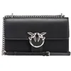 Image de Pinko Love One Classic Dc veau Se, sac femme, taille unique, Z99o_noir-old Silver, Taglia unica