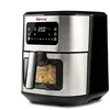 Image de Girmi FG88 Friteuse à air avec fenêtre EcoFrit Look, 6,5 l, 8 programmes, 1700 W, affichage numérique, BPA/PFOA Safe, lumière intérieure, plateau antiadhésif, livre de recettes inclus