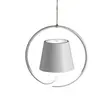 Image de Zafferano Poldina Lampe rechargeable LED à suspension, corps en aluminium, protection IP54, adaptée pour une utilisation extérieure/intérieure, réglable, prise EU 2,2 W, blanc
