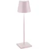 Image de Zafferano, Poldina Pro, Lampe de Table Rechargeable et Sans Fil avec Contrôle Tactile, Utilisable également comme Lampe d'Extérieur, Dimmer 2200-3000 K, Hauteur 38 cm, Couleur Rose