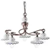 Image de Lustre 5 lumières en céramique couleur noir fumé cuivre C403 5 Roma
