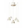 Image de Ferroluce Suspension Berimbau 5 Lumières Decò Céramique C2605 Crème