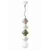 Image de Ferroluce Retrò Suspension Vintage Decò Copacabana 4 Modules Céramique Multicolor G-B-V E27