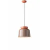 Image de Ferroluce Suspension Vintage Grand Decò Corcovado Céramique Marron Et Orange E27