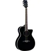 Image de Eko GUITARS NXT A100CE SEE THROUGH BLACK, guitare acoustique haut en épicéa, bandes et fond en acajou, clavier en South American Roupana, Dreadnought Cutaway Noir