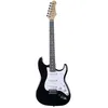 Image de EKO GUITARS ST-100 Guitare électrique, corps en peuplier, manche en érable, touche laurier, 3 micros monocoil, pont trémolo, 22 frettes, couleur noire