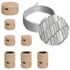 Image de Kit Linear Filé system - avec câbles pour guirlande lumineuse de 5 mètres et 7 composants en bois pour intérieur - ECC37